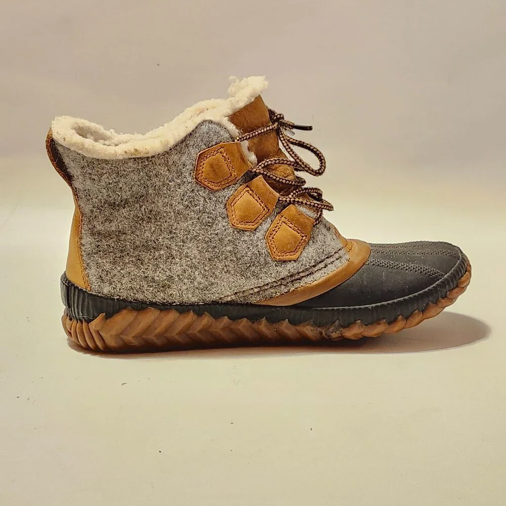 Sorel Out N About Plus Rain Boots in Quarry Women's Size 7 sorel 1834081052 - Picture 9 of 11
